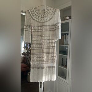 Naeem Khan Beaded Fringe Dress